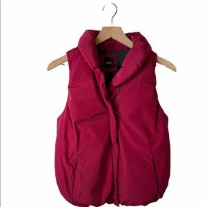Gap Puffer Vest Burgundy XS